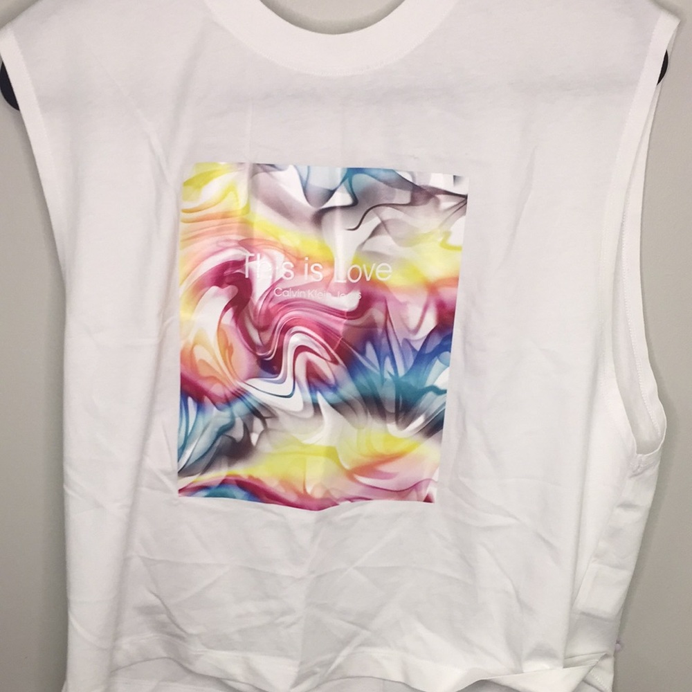 NWT Calvin Klein Jeans This is Love Pride Sleeveless Shirt
